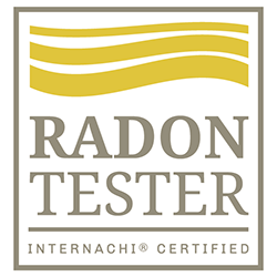 Certified radon tester logo - InterNACHI certified home inspection services Bangor Maine